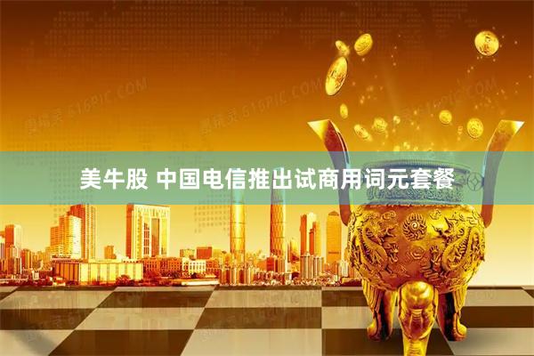 美牛股 中国电信推出试商用词元套餐